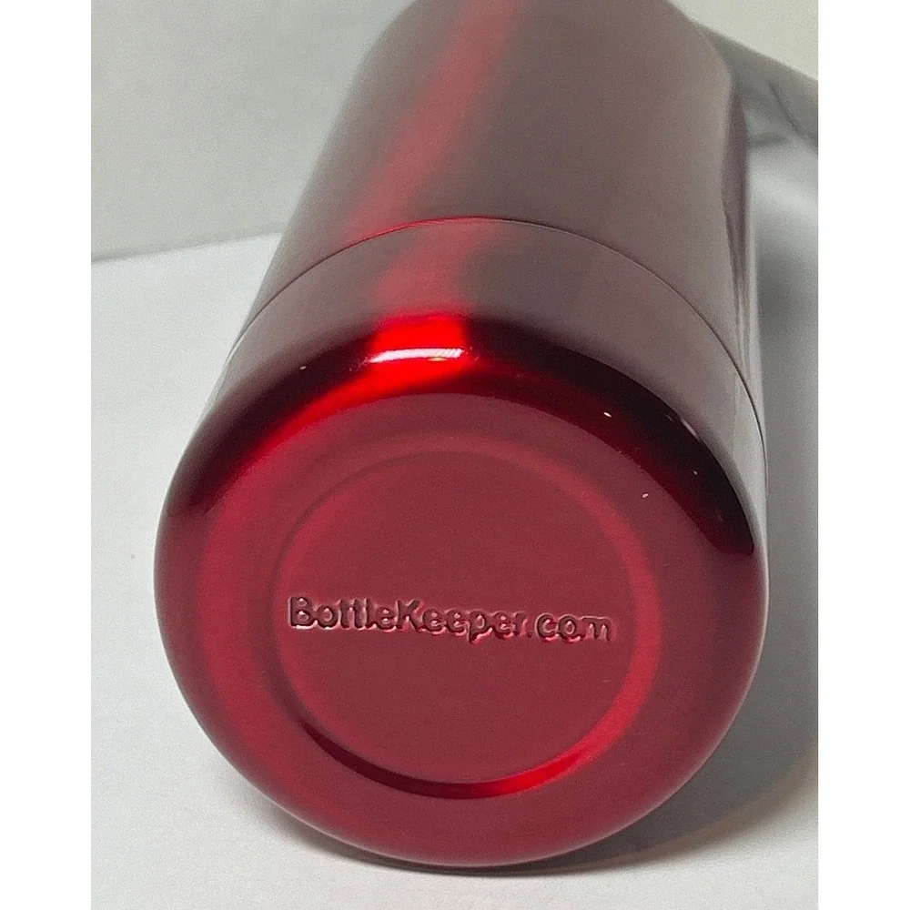 BottleKeeper Insulated‎ Beer Bottle Holder Stainless Steel Red Neoprene NWT 12oz